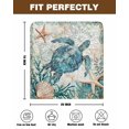 thumbnail image 7 of nqOlkjepod Teal Coastal Turtle Chair Covers Set of 8, Decorative Chair Back Cover, Vintage Summer Beach Nautical Coral Dining Room Chair Slipcovers Removable Chair Protectors Covers for Party Banquet, 7 of 7