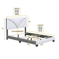 thumbnail image 5 of Boyd Sleep Cornerstone White Faux Leather Queen Size Upholstered Platform Bed, Qualified Box Spring or Foundation Required for Use, 5 of 8