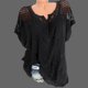 thumbnail image 3 of Gibobby Playera de Verano para Mujer Camiseta manga corta con cuello redondo verano para mujer(Negro,G), 3 of 3