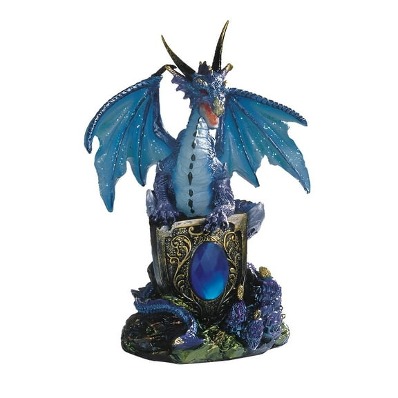 FC Design 6"H Blue Dragon with Blue Gem Figurine Statue Sculpture Ornament Decoration Home/Room Decor and Unique Gift Ideas for Housewarming, Holidays and Birthdays