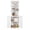 White, variant on Costway 68" Tall Corner Cabinet with Fluted Doors, 6-Tier Space Saver Display Shelves Bathroom Storage Cabinet Walnut