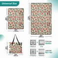 thumbnail image 2 of Extra Large Picnic Beach Blanket Waterproof Sand Proof Portable Outdoor Mat Elegant Retro Flowers and Leaves 60x80, 2 of 9