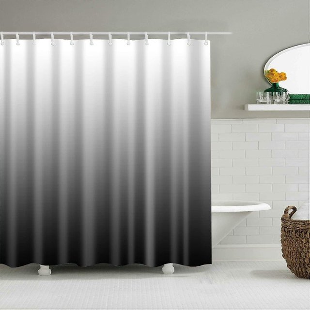Forro de cortina de ducha, forro de cortina de ducha ligero gris, cortinas de ducha de plástico, forro de ducha de PEVA de 72 x 72 pulgadas con 12 orificios para ojales, 3 imanes W
