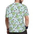 thumbnail image 2 of Wukai Cute Floral Frog Print Men's Short-Sleeved Mesh T-Shirt,Quick-Dry Short Sleeve Workout T-Shirt-6X-Large, 2 of 8