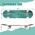 thumbnail image 2 of 31'' Complete Skateboard 7 Layer Canadian Maple Double Kick Deck Skateboards abstract fake stone texture malachite agate mint green gold veins Skate Board for Beginner Adult Gifts, 2 of 5