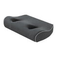 thumbnail image 1 of Almohada con orificio para perforación de oreja, almohada lateral para dormir, cómoda, multiusos, portátil, transpirable con orificio para sofá o sala Gris oscuro, 1 of 8