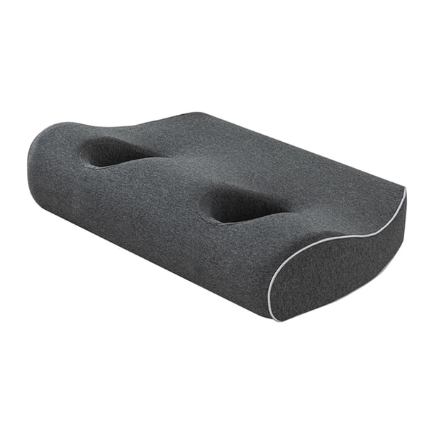 Almohadilla lateral transpirable para la oreja con orificio para aliviar la presión al usar pendientes, Gris oscuro