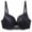 Black, variant on UVEASISHA Womens Underwire Bras Lace Full Coverage Push Up Bra Thin Padded Anti Sagging Bralette Adjustable Strap Everyday wear Bras Yellow 80C