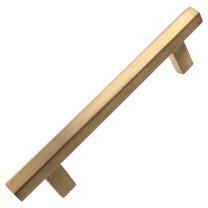 GlideRite 5 in. Center Solid Hexagon Bar Pull Cabinet Hardware Handle, Satin Gold, Pack of 5