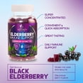 thumbnail image 4 of Elderberry Immune Support Gummies - Powerful Black Elderberry Extract Sambucus Nigra Vitamin Supplement - Natural Daily Immune Support Adults & Kids Ages 4+ Love - Delicious Berry Flavor, 120 Gummies, 4 of 10