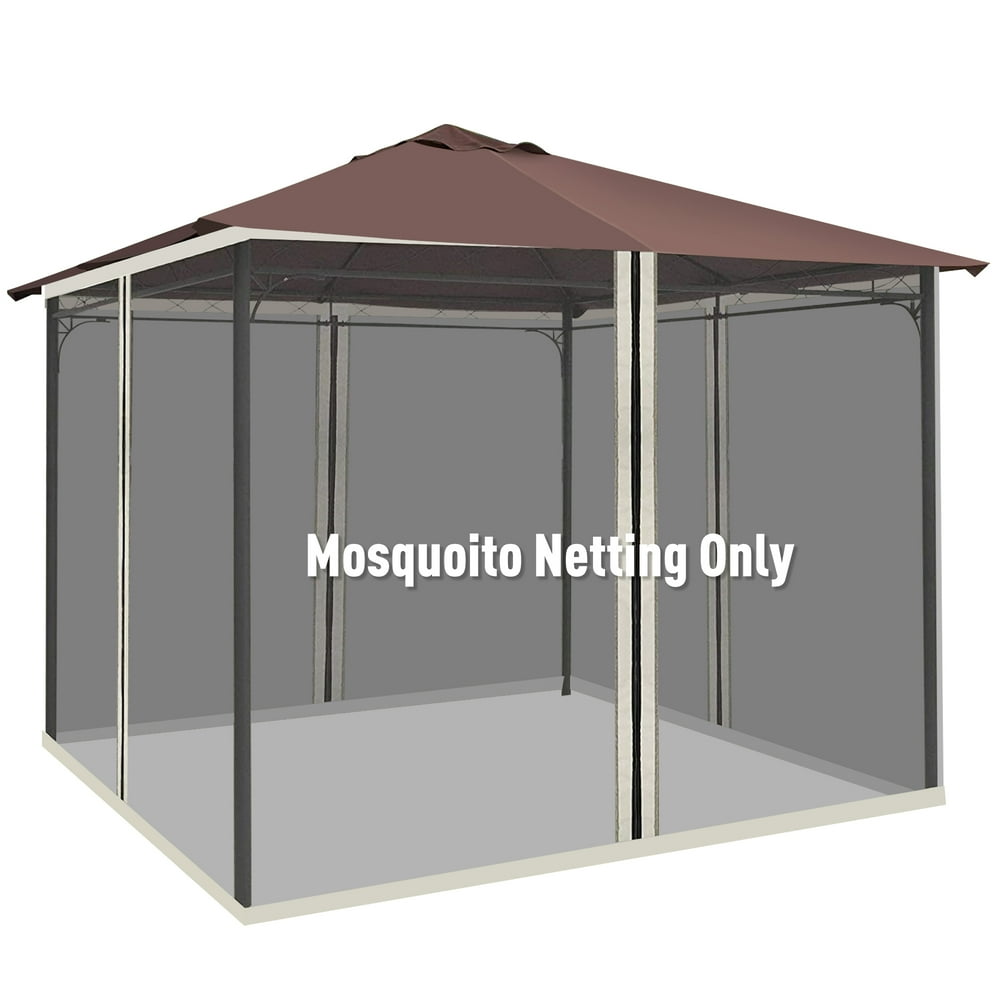 Outsunny Replacement Mesh Mosquito Netting Screen Walls for Patio Gazebo,4panel Sidewalls with