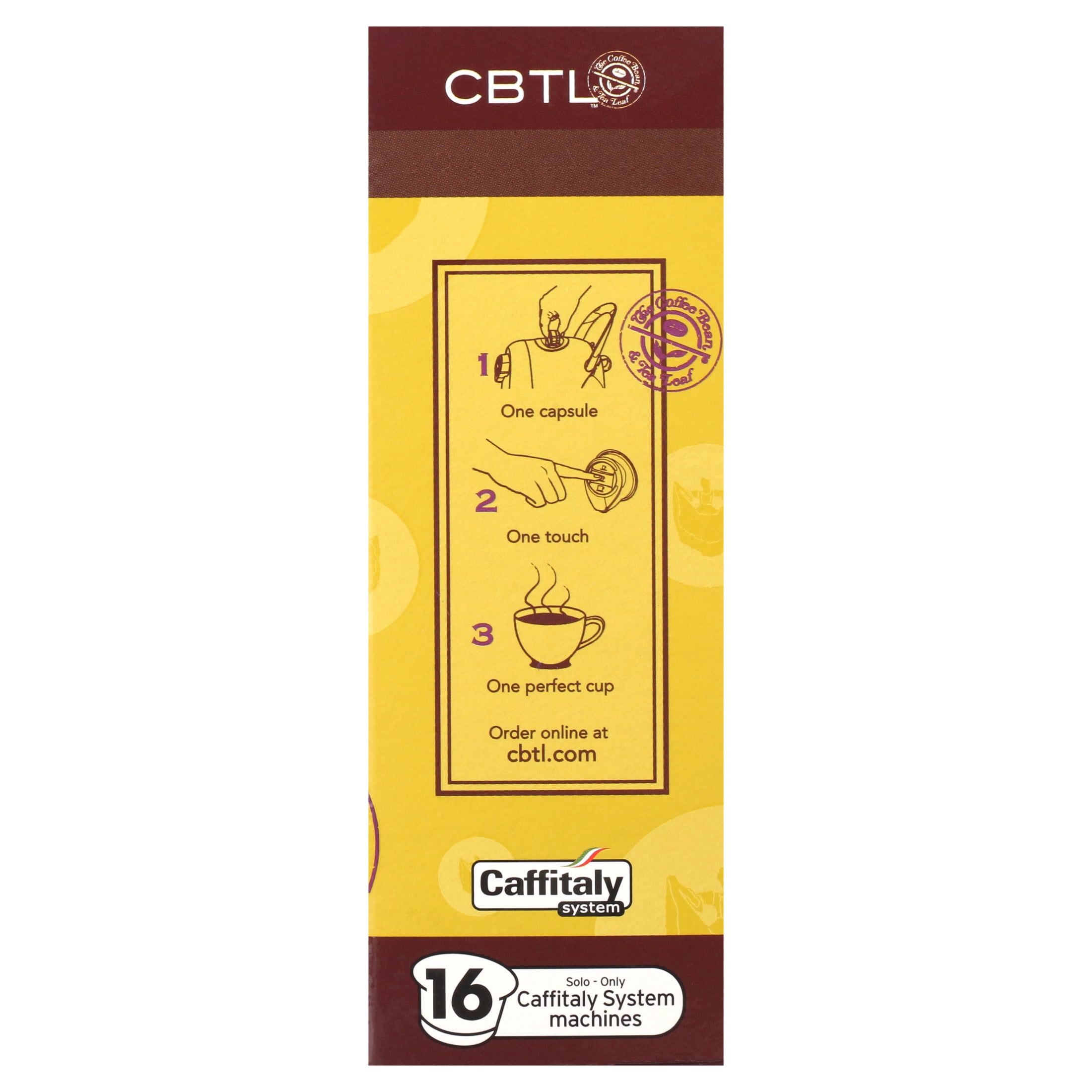 The Coffee Bean & Tea Leaf Colombia Brew Medium Roast Single Serve Coffee for CBTL Single Serve Systems, 1 Box of 16 Capsules