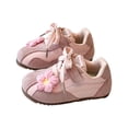 thumbnail image 4 of WNVMWI Little Girls Casual Flat Shoes Toddlers Lace Up Fashion Sneakers Children Soft Sole Cute Shoe Red Sizs 1, 4 of 5
