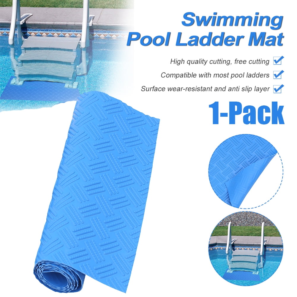 Elbourn Swimming Pool Ladder Mat, 9*36 inch Protective Pool Step Mat