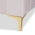 thumbnail image 5 of Baxton Studio Oksana Modern Contemporary Glam and Luxe Light Pink Velvet Fabric Upholstered and Gold Finished Twin Daybed, 5 of 7