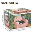 thumbnail image 5 of Yayeee Collapsible Cube Storage Bin with Lid Fabric Closet Decorative Basket with Handles, Pink Sleeping Cat, 5 of 7