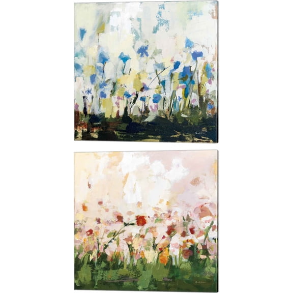 Great Art Now Spontaneous Summer by Pamela Munger 2 Piece Canvas Art Set Each 14"W x 14"H