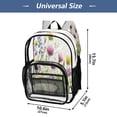 thumbnail image 4 of PVC Transparent Backpacks Clear Backpack for Travel and Outings Colorful Watercolor Wildflowers, 4 of 7