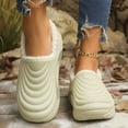 thumbnail image 2 of Platform Clogs for Womens Mens Slip on Wide Toe Box Fleece Lined Lightweight Non Slip House Slippers, 2 of 5