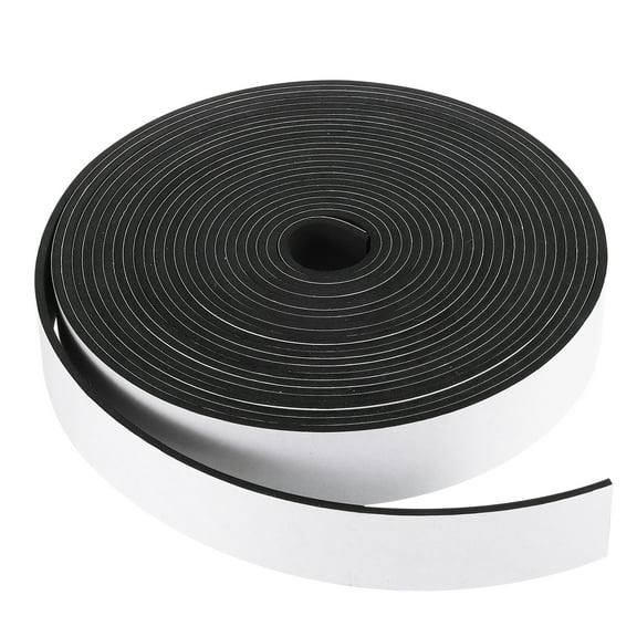 1.95inch x 38.4Ft Pipe Insulation Tape,1Pcs Aluminum Foil Rubber Sponge Tape with Adhesive Backing, Black, White