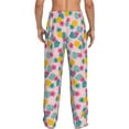 thumbnail image 3 of Uemuo Pineapple And Leaves Pattern Men's Wide Leg Palazzo Lounge Pants with Pockets Light Weight Loose Comfy Casual Pajama Pants-X-Large, 3 of 9