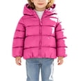 thumbnail image 3 of Wilark Toddler Girls Hooded Coats with Pockets Thickened Cute Casual Winter Long Sleeve Quilted Jacket Hot Pink 2, 3 of 9