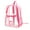 Pink, variant on yulier Clear Backpack Heavy Duty PVC Transparent Backpack with Padded Straps and Side Pockets, Large Capacity Bookbag Clear Bag for School Work Travel Concert Sport Event (Pink)