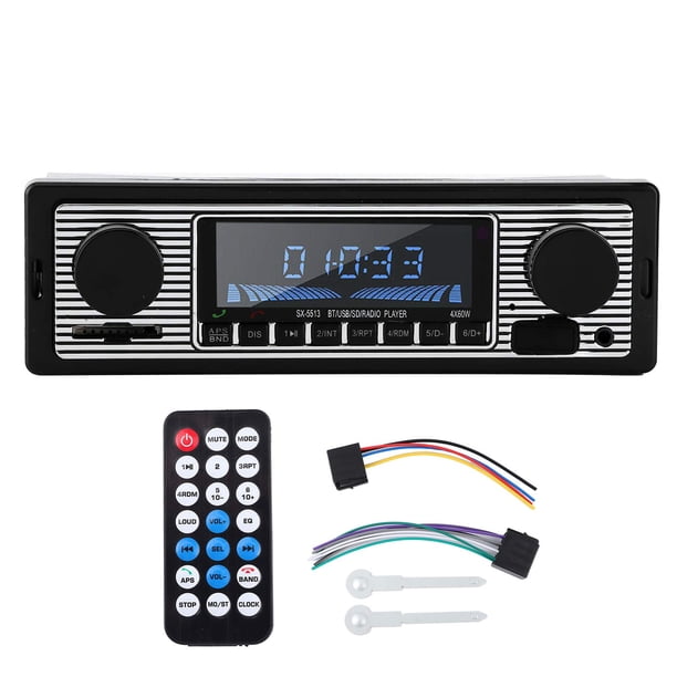 Terisass Audio Systems Multimedia Car Stereo MP3 Music Player Bluetooth Audio/Hands- Calling USB/SD/AUX/FM Input FM Radio Receiver Wireless Remote Control (12V)