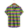 thumbnail image 2 of SDNall Chemise Imprimée Carnaval pour Hommes Chemise Décontractée Ample Imprimée Manches Courtes Col Rond Haut/chemise Chemises pour Hommes, 2 of 4