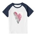 thumbnail image 3 of Blusas y camisas de manga corta con cuello redondo para niños y niñas, blusa de manga corta con estampado de cuello redondo, 3 of 7