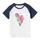 thumbnail image 3 of Blusas y camisas de manga corta con cuello redondo para niños y niñas, blusa de manga corta con estampado de cuello redondo, 3 of 7