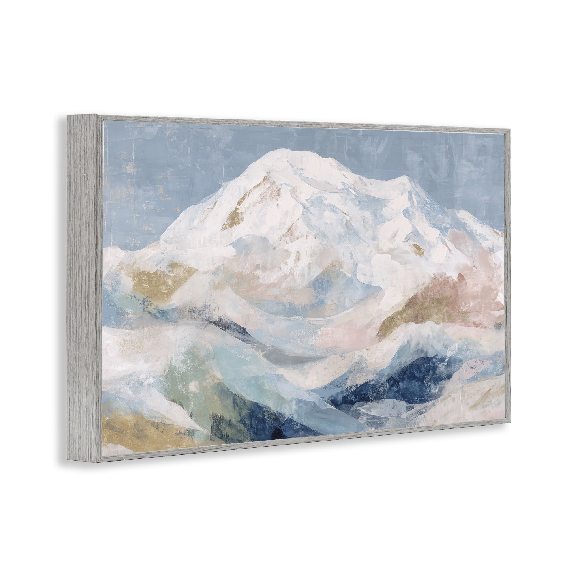 Stupell Industries Icy Mountain Range at Dusk Gray Framed Giclee Art, design by Chromatic Storm Studio