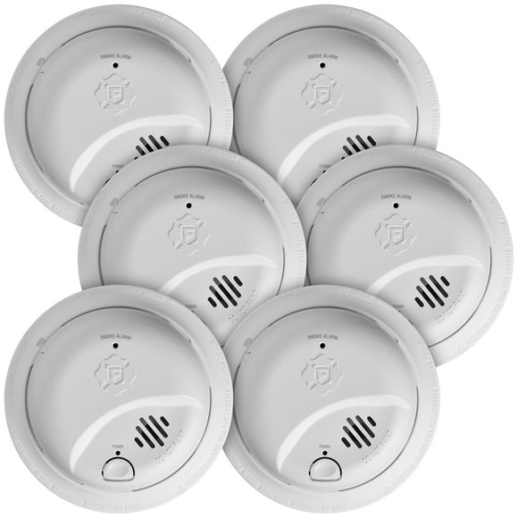 First Alert SMI100-AC, Hardwire Interconnect Smoke Alarm with Battery Backup, 6-Pack