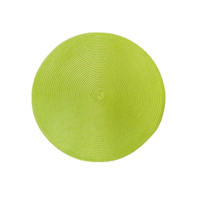 Aufmer Woven PP Table Mat, 18cm Round Placemat Heat Resistant Pad for Dining Table, Oilproof Heat Resistant Mat for Home Kitchen Restaurant