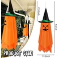 thumbnail image 4 of 2 Pack Halloween Hanging Decorations Outdoor, Hanging Spooky Ghost with Glowing Face in the Dark, Halloween Decorations Decor Outdoor Outside for Garden, Tree, Porch, Lawn, 4 of 7
