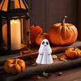 thumbnail image 6 of Halloween Decorations, Mini Resin Figures, White Ceramic Floating Ghost with Solid Color for Desktop Mini Garden Or Terrarium, Moe Grain Ornament, 6 of 6