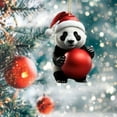 ZEELIY Clearance Christmas Panda Pendant Christmas Tree Acrylic Cartoon