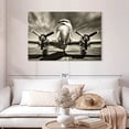 thumbnail image 2 of Elephant Stock Vintage Airplane Wall Art - Horizontal Canvas Wall Art - Living Room Wall Decor - Transportation Canvas - Brown And Gray Decor - 45" x 30", 2 of 8