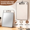 thumbnail image 2 of Stainless Steel Cutting Board for kitchen Non Toxic, BUSATIA Double Sided 304 Stainless Steel & Wheat Straw Chopping Board, 14.4"*9.8", Dishwasher Safe, Scratch Resistant Mesh Design, 2 of 8