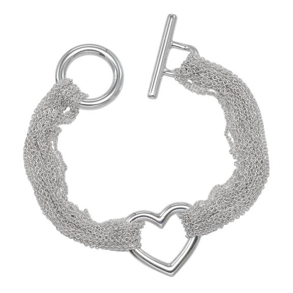 Pre-Owned Tiffany & Co. Open Heart Toggle Bracelet, wrist circumference approximately... (Good)