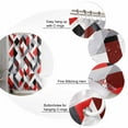 thumbnail image 3 of Abstract Shower Curtain, 66" x 72", Red Black Geometric Modern Design Waterproof Bathroom Curtain Washable Shower Curtain Set with 12 Hooks, 3 of 6