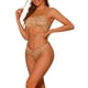 thumbnail image 4 of Conjuntos de bikini de lunares irregulares para mujer de 2 piezas con tirantes ajustables y desmontables, trajes de baño color marrón arena, talla grande, 4 of 5