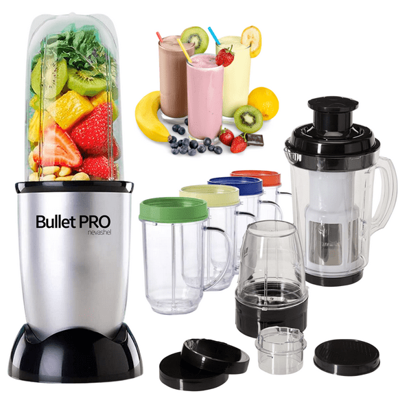 Licuadora Procesador de Alimentos Nevashel BulletPRO Modelo AD-05 Set 21 Piezas