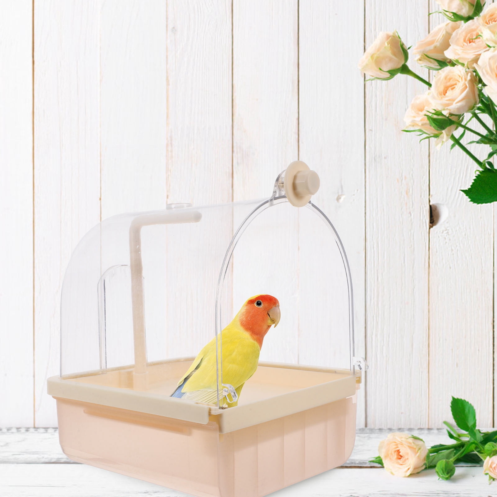 AURARMLET Automatic Cage Bath with 180° Rotation, Easy Installation, Design for Small Pets and Birds