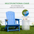 thumbnail image 5 of Chiccushion Adirondack Chair with Cup Holder, HDPE All-Weather Patio Chairs for Poolside, Backyard, Deck, Fire Pit, Klein Blue, 5 of 9