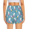 thumbnail image 2 of Lsque Rabbit And Balloon Printed Women's Running Shorts with Liner Pockets,Elastic Quick Dry Workout Athletic Gym Yoga Shorts,Womens High Waist Shorts-Small, 2 of 9