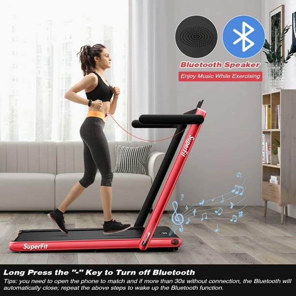 Gymax Motorized Treadmill Folding Under Desk Electric Treadmill W APP Red Walmart