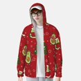 thumbnail image 2 of Kdxio Avocado Christmas Print Women Men Sun Protection UPF 50+ Jackets Zip Up Long Sleeve Hoodie Hiking Lightweight with Pockets, 2 of 7