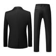 thumbnail image 2 of Cloudstyle Men's 3Pcs Business Professional Casual Daily Slim Fit One Button Suit Set (Blazer + Vest + Pants), 2 of 5