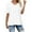 White, variant on GigrtiJin Women's Ruffle Short Sleeve Shirts Casual V-Neck Pleated Loose Blouse Trendy Basic Solid Color Tunic Tops